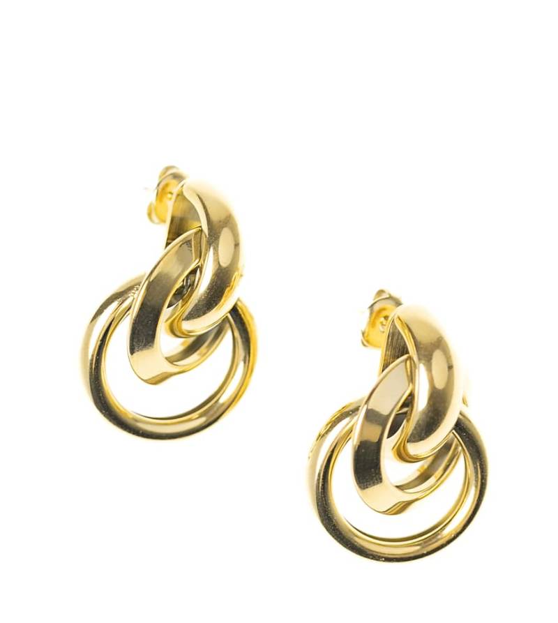 Lovisa - Wasserfeste, vergoldete Ohrringe aus Edelstahl im Knotenglieder-Design-Goldfarben von Lovisa