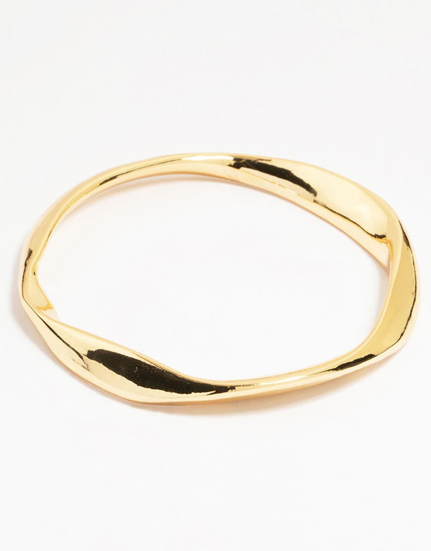 Lovisa - Welliger Statement-Armreif aus vergoldetem Messing in Goldoptik-Goldfarben von Lovisa