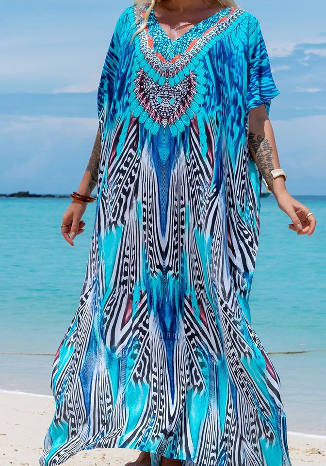 Lovolotti Sommerkleid Viskose Kleid Damen LO-KLDE-L10 Kleider Blumenkleid Dress Freizeitkleid Strandkleid von Lovolotti