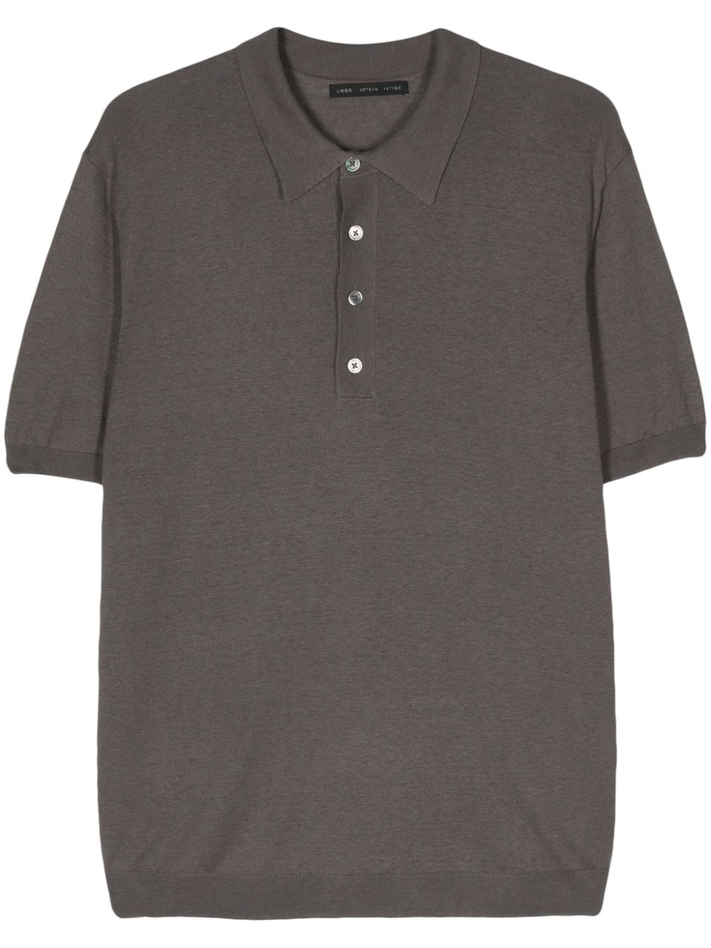 Low Brand Fein gestricktes Poloshirt - Grau von Low Brand