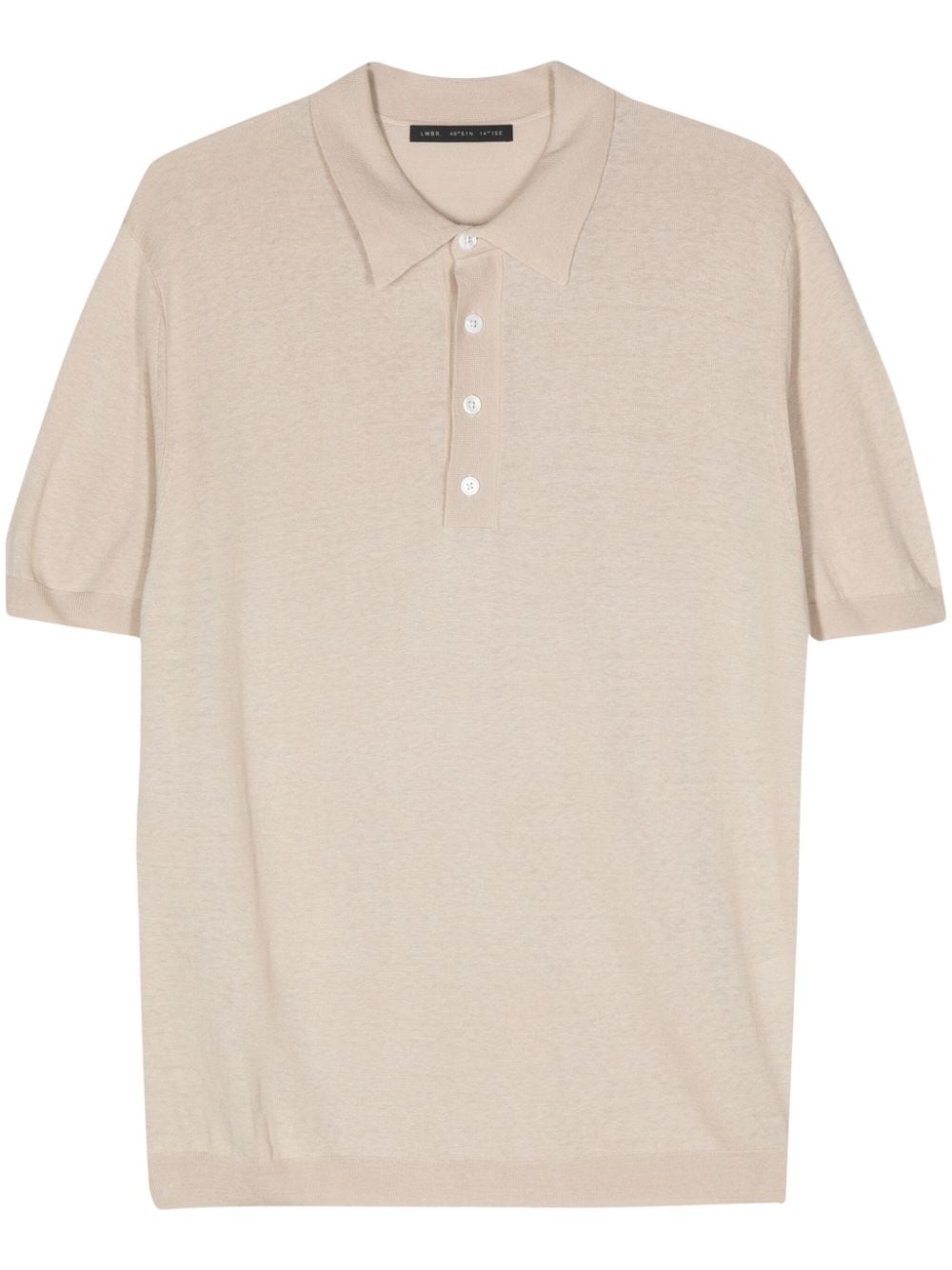 Low Brand Fein gestricktes Poloshirt - Nude von Low Brand