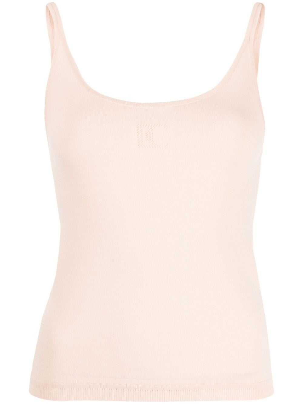 Low Classic Tanktop mit perforiertem Logo - Rosa von Low Classic