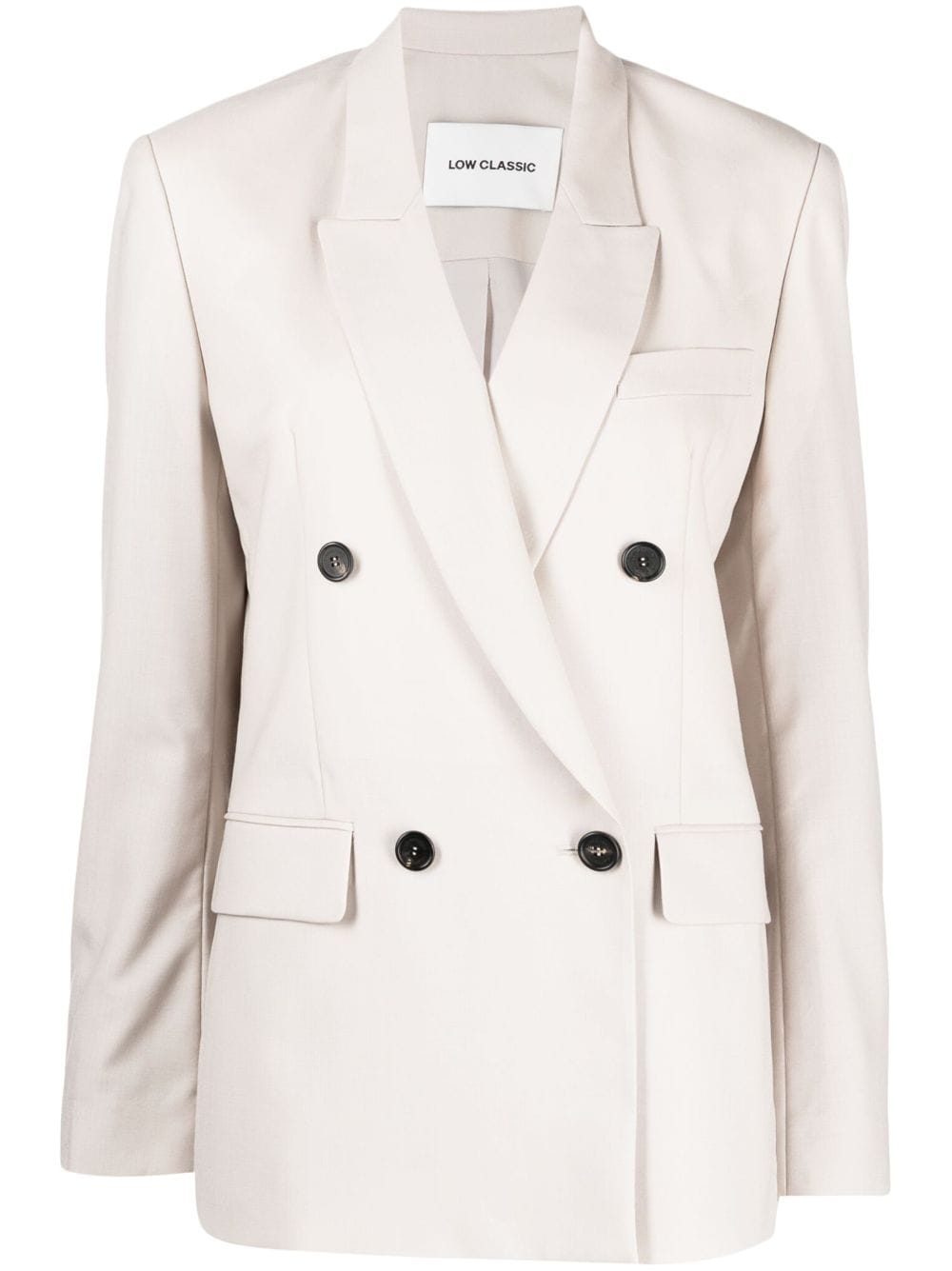 Low Classic Doppelreihiger Blazer - Nude von Low Classic