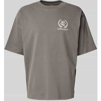 Low Lights Studios Oversized T-Shirt mit Label-Stitching Modell 'Cesar' in Stein, Größe XXL Low Lights Studios Oversized T-Shirt mit Label-Stitching Modell 'Cesar' in Stein, Größe XXL von Low Lights Studios