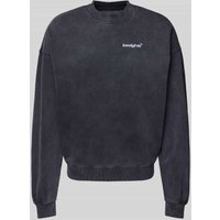 Low Lights Studios Sweatshirt mit Label-Stitching in Anthrazit, Größe S Low Lights Studios Sweatshirt mit Label-Stitching in Anthrazit, Größe S von Low Lights Studios