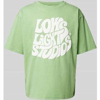 Low Lights Studios T-Shirt mit Label-Print in Mint, Größe S Low Lights Studios T-Shirt mit Label-Print in Mint, Größe S von Low Lights Studios