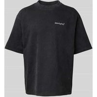 Low Lights Studios T-Shirt mit Label-Stitching in Anthrazit, Größe XXL von Low Lights Studios