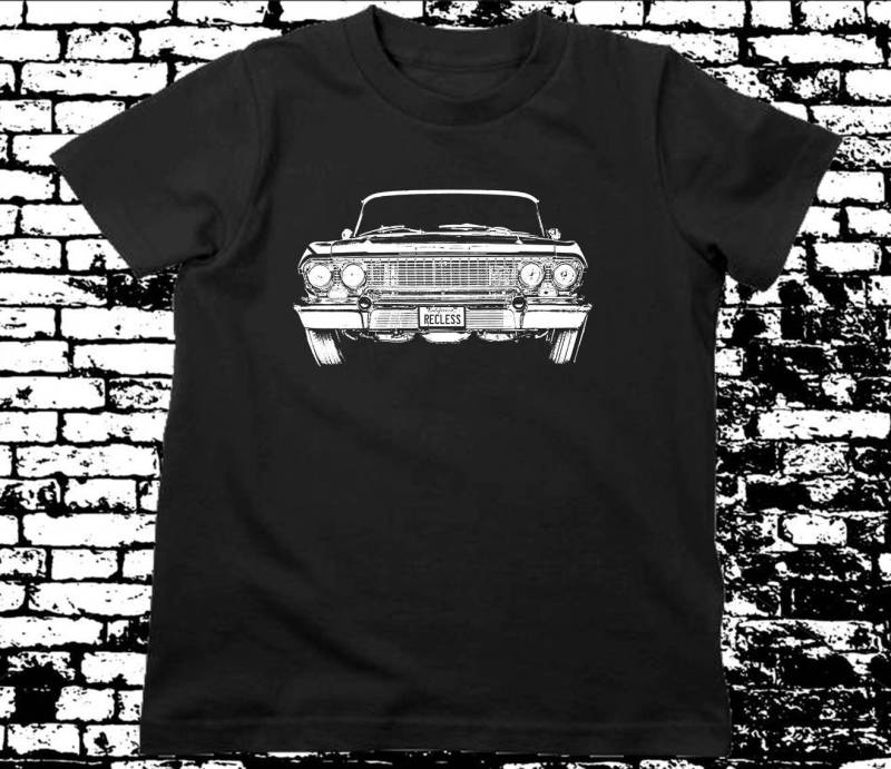 Lowrider Kleinkind - 63 Impala T-Shirt Kinder Jungen Mädchen Unisex Auto Shirt von LowLowWear