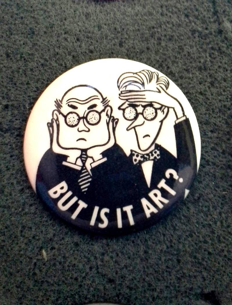 Retro "Aber Ist Es Kunst?" 1, 25 Zoll Knopf - in Einem Tadellosen Zustand von LowSparkVintage