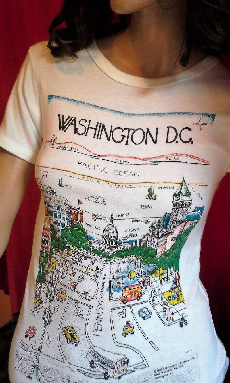 Washington Dc Hemd 1979 Ungetragener Vintage Zustand von LowSparkVintage