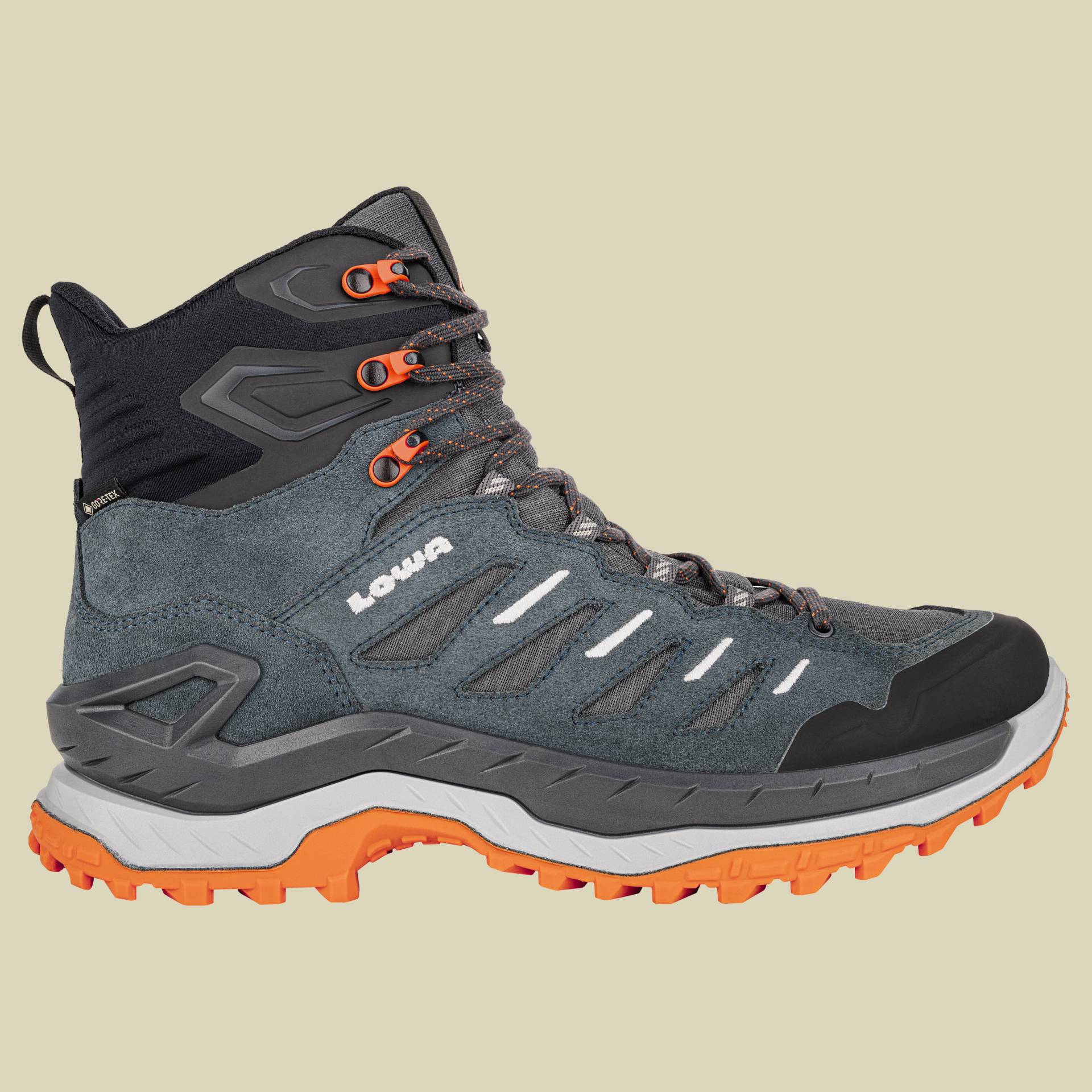 Innovo GTX Mid Men grau UK 10,5 - Farbe rauchgrün/flame von Lowa