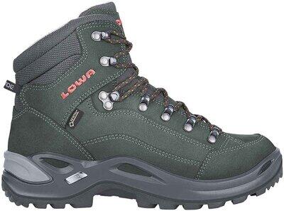 LOWA Damen Leichtwanderschuhe Renegade Gtx Mid Ws Anthrazit / Mandarine - Gr. - 41 von Lowa
