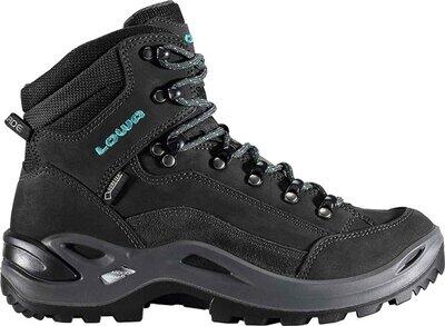 LOWA Damen Leichtwanderschuhe Renegade Gtx Mid Ws Anthrazit / Türkis - Gr. - 37 von Lowa