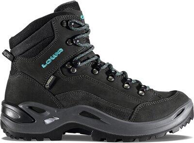 LOWA Damen Multifunktionsschuh RENEGADE GTX MID weit ANTHRAZIT/TUERKIS - Gr. - 39 von Lowa