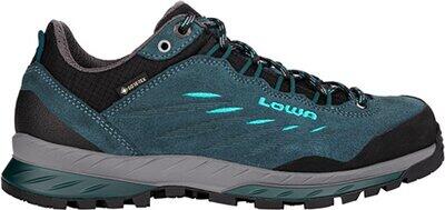LOWA Damen Trekkinghalbschuhe DELAGO GTX LO Ws PETROL/AQUAMARIN - Gr. - 39 von Lowa