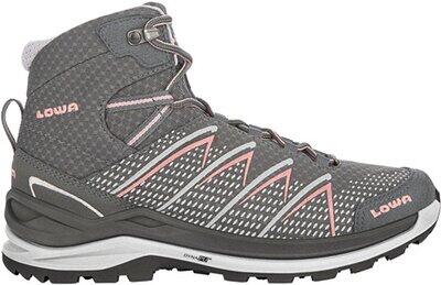 LOWA Damen Wanderschuhe Ferrox Pro GTX® Mid GRAPHIT/LACHS - Gr. - 37 von Lowa
