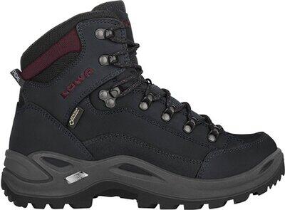 LOWA Damen Wanderschuhe Renegade GTX MID SCHWARZ/BORDEAUX - Gr. - 38 von Lowa
