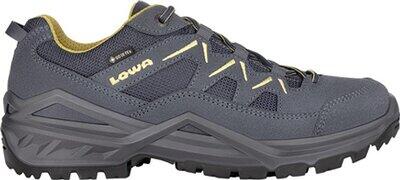 LOWA Herren Multifunktionsschuhe Herren Trekkingschuhe Sirkos EVO GTX LO stahlblau/senf - Gr. - 43.5 von Lowa