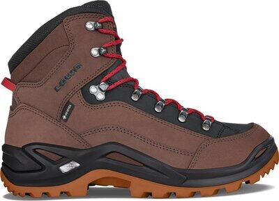 LOWA Herren Multifunktionsstiefel Herren Wanderschuhe Renegade GTX Mid MAHAGONI/ROT - Gr. - 42 von Lowa