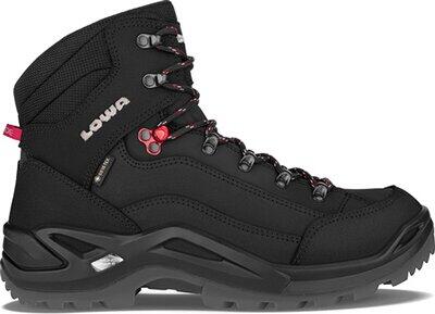 LOWA Herren Multifunktionsstiefel Herren Wanderschuhe Renegade GTX Mid SCHWARZ/RUBINROT - Gr. - 46 von Lowa