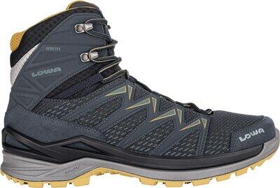 LOWA Herren Multifunktionsstiefel Herren Wanderstiefel Innox Pro Gore-Tex Mid STAHLBLAU/SENF - Gr. - 45 von Lowa