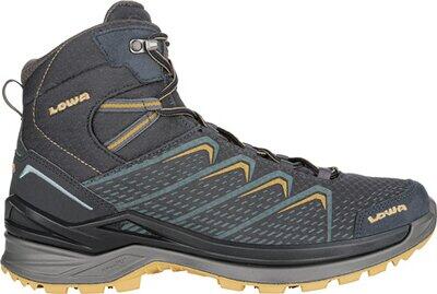 LOWA Herren Multifunktionsstiefel Trekking-Stiefel FERROX PRO GTX MID stahlblau/senf - Gr. - 46.5 von Lowa