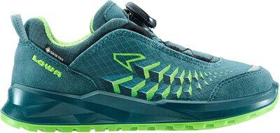 LOWA Kinder Multifunktionsschuhe FERROX GTX LO JR PETROL/LIMONE - Gr. - 38 von Lowa