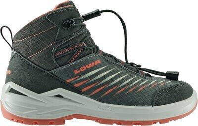 LOWA Kinder Multifunktionsstiefel ZIRROX II GTX MID JR GRAPHIT/KORALLE - Gr. - 31 von Lowa