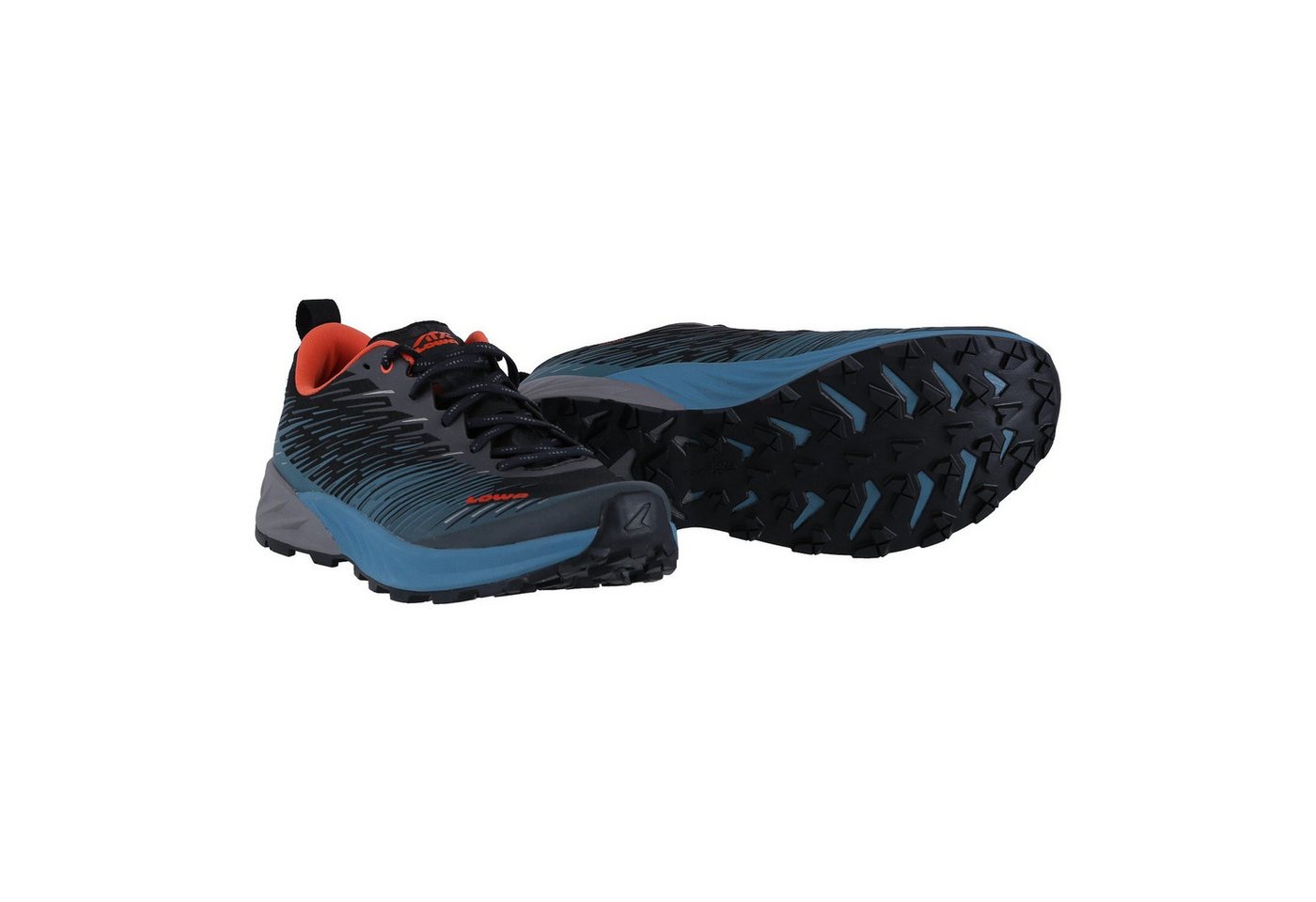 Lowa Amplux (Synthetik, Leichtigkeit) stahlblau/flame Herren Laufschuh von Lowa