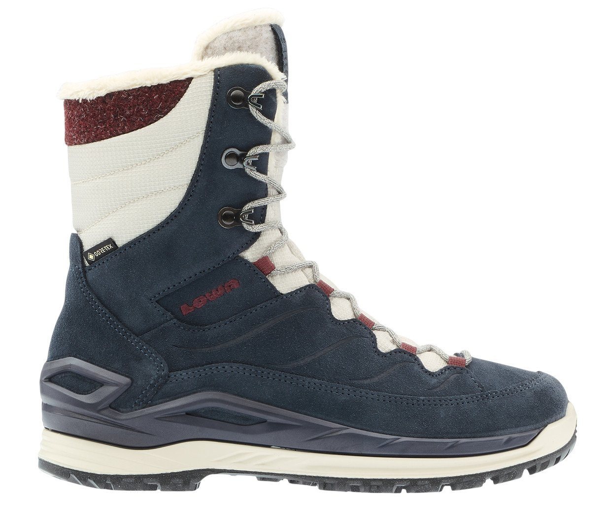 Lowa Calceta EVO GTX (Veloursleder, wasserdicht) 2025 navyblau/beige Damen Winterstiefel von Lowa