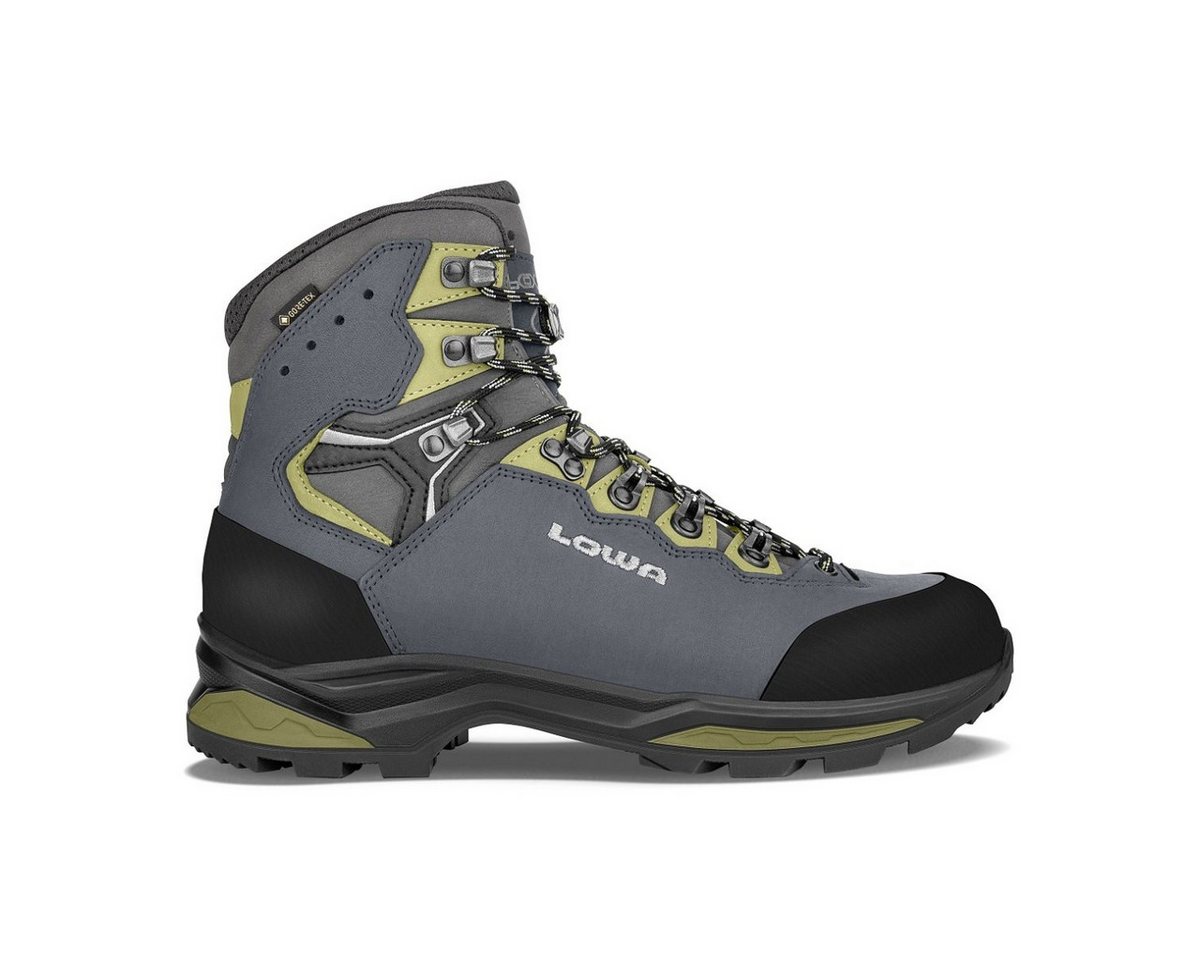 Lowa Camino Evo GTX (Trekking, Nubukleder, wasserdicht) stahlblau/kiwi Wanderschuh von Lowa