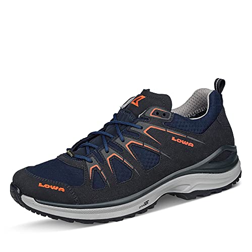 LOWA Innox EVO GTX LO Herren Wanderschuh blau/grau/orange - 9/43.5 von LOWA