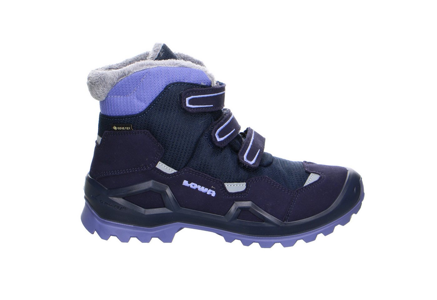 Lowa Lowa Milo Evo Gtx Mid Jr Velour Klettstiefel Winter Mädchen blau Winterstiefelette von Lowa