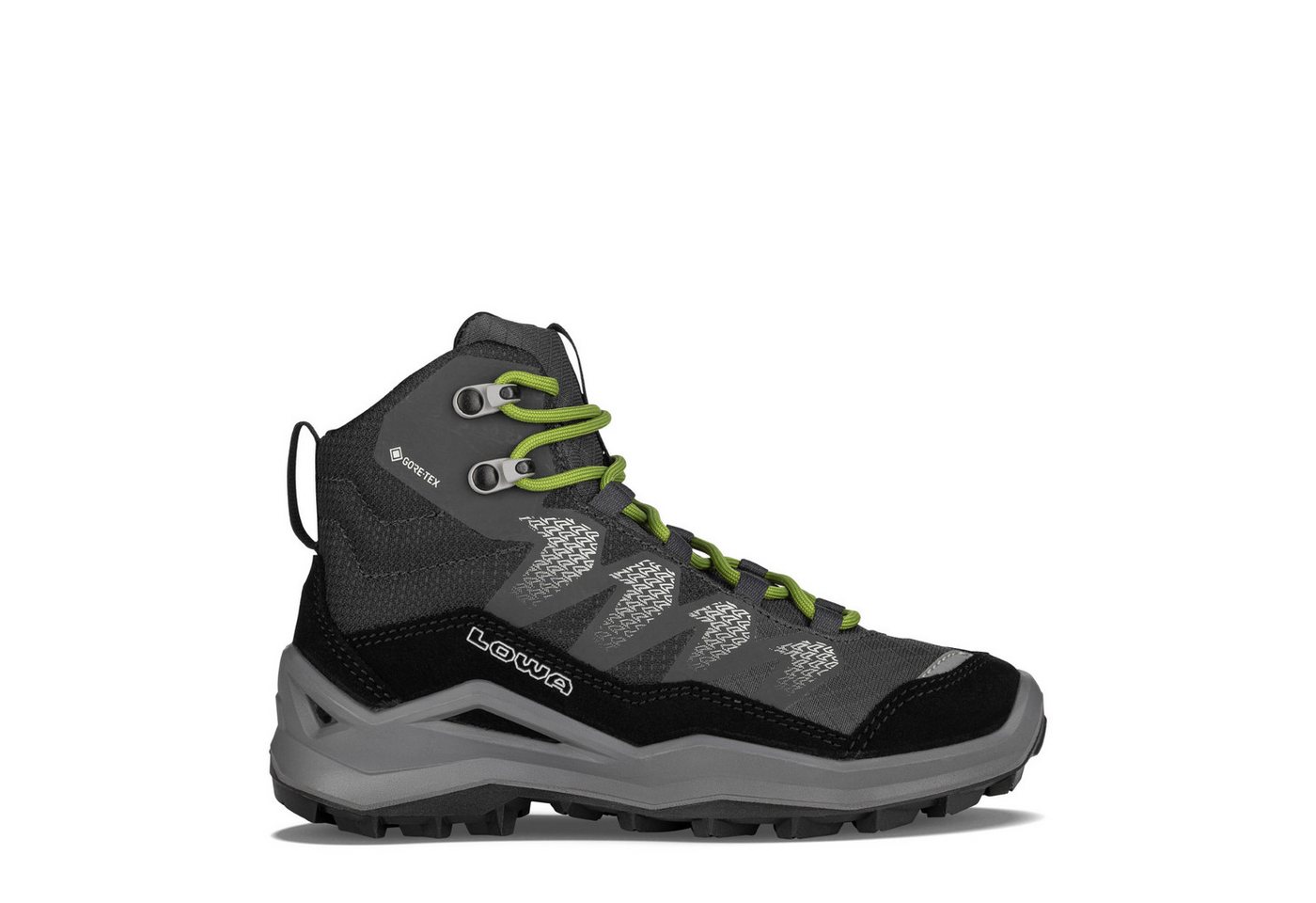 Lowa MADDOX PRO GTX MID JR - Kinder Wanderschuh - Schwarz/Limone Wanderschuh von Lowa