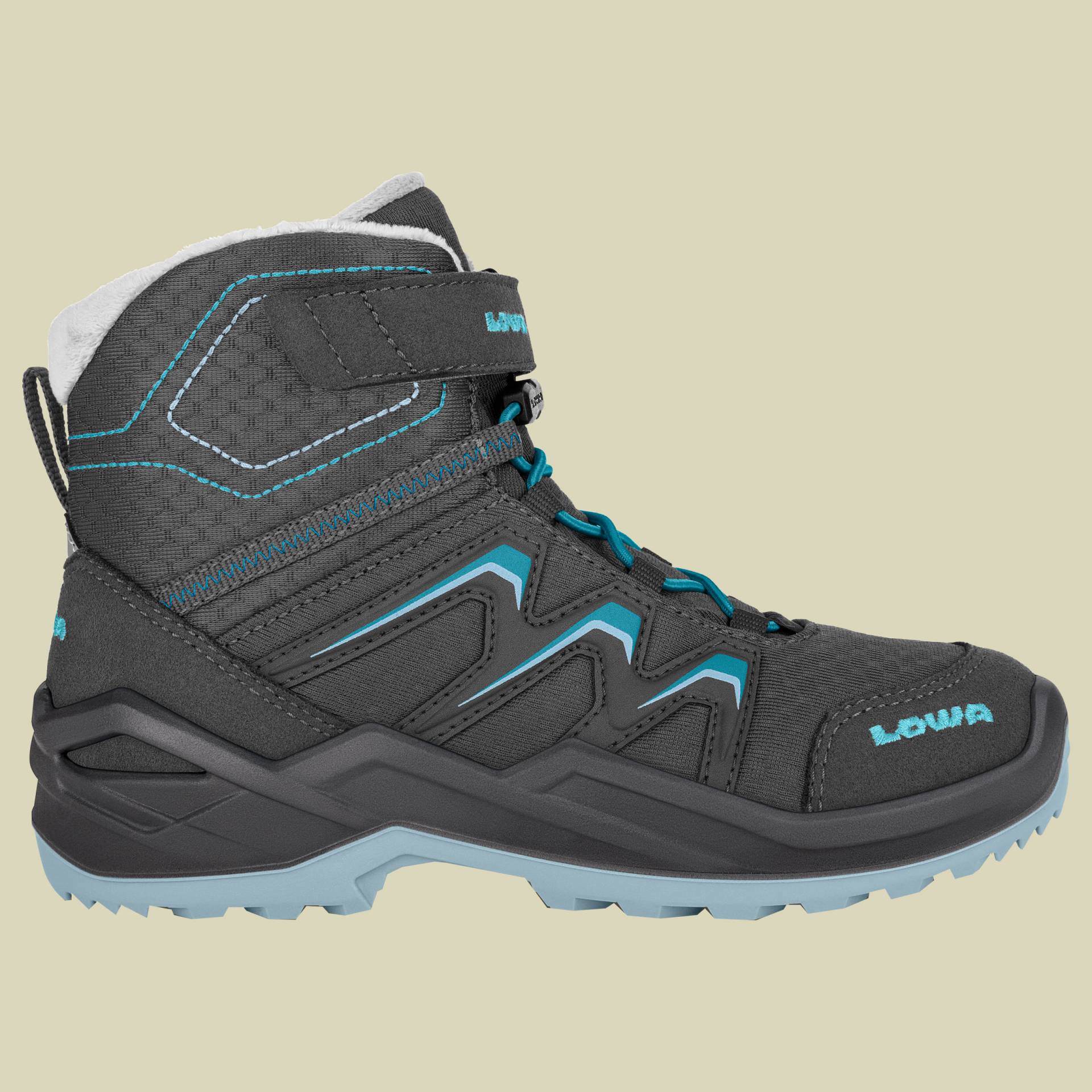 Maddox Warm GTX Mid Kids Größe 26 Farbe graphit/aquamarin von Lowa