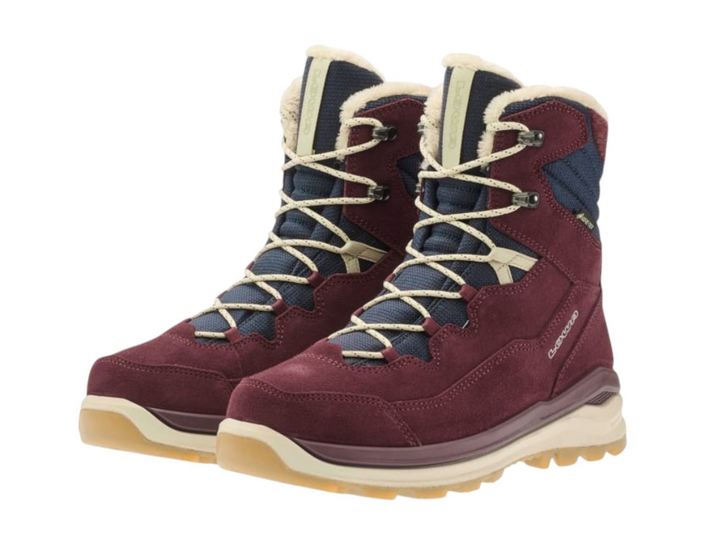 Lowa Ottawa Evo GTX (Veloursleder/Textil, wasserdicht) rot/navyblau Damen Winterstiefel von Lowa