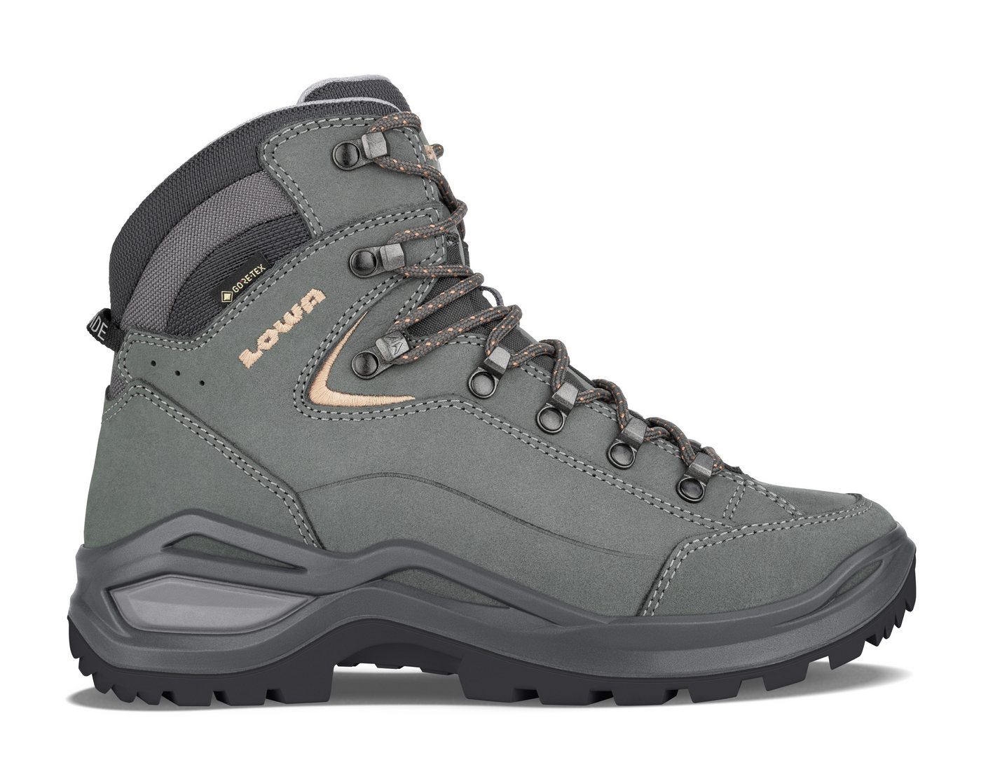 Lowa RENEGADE EVO GTX MID Ws GRAPHIT/APRIKOSE Trekkingschuh von Lowa