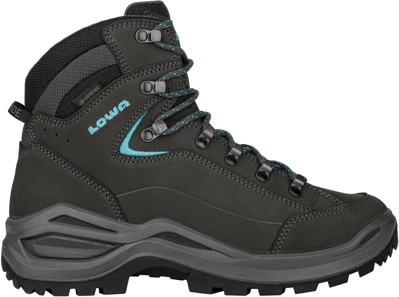 Lowa RENEGADE EVO GTX MID Ws S - Schmaler Damen Wanderschuh - asphalt/türk Wanderschuh von Lowa