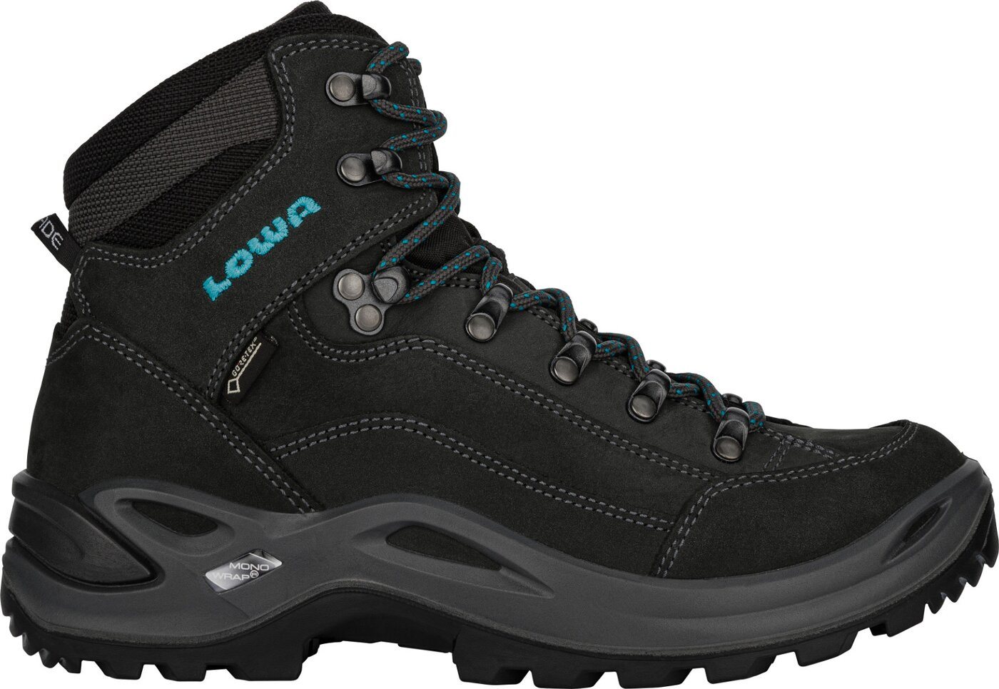 Lowa RENEGADE GTX MID Ws ASPHALT/TUERKIS Wanderschuh von Lowa