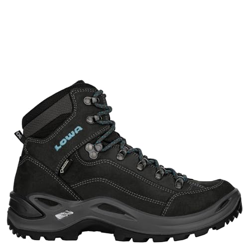 LOWA Stiefel mittel RENEGADE GTX MID Ws [2024] asphalt/türkis, 41 von LOWA
