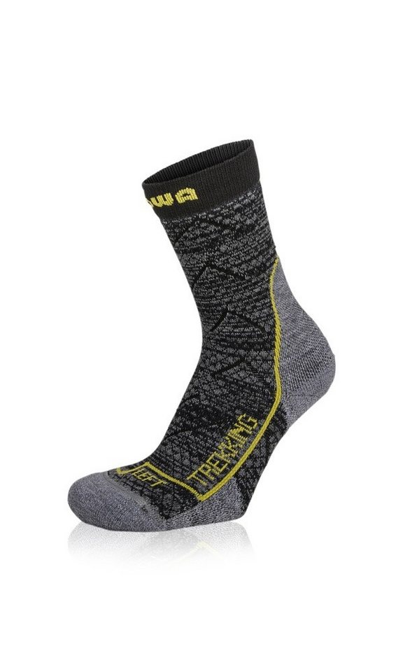 Lowa Wandersocken (Merinowolle, Wabenstruktur) schwarz Kinder - 1 Paar von Lowa