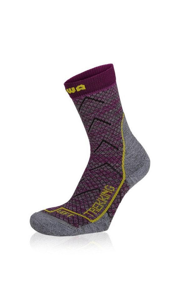 Lowa Wandersocken (Merinowolle, Wabenstruktur) violett Mädchen - 1 Paar von Lowa