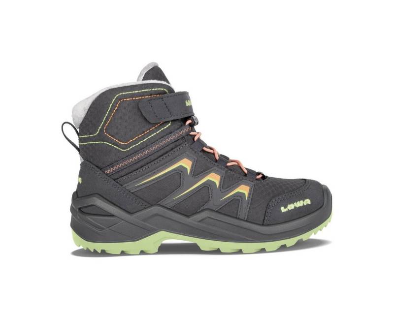 Lowa Winterschuhe Maddox Warm GTX Kid (wasserdicht) graphitgrau/mint Kinder Winterstiefel von Lowa