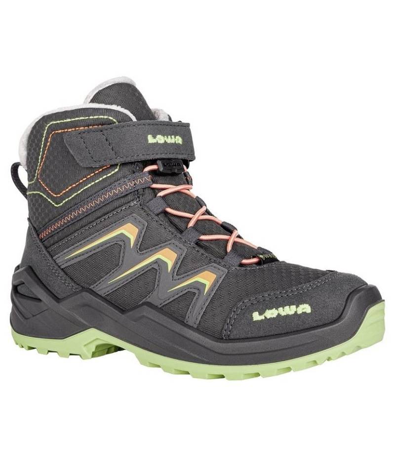 Lowa Winterschuhe Maddox Warm GTX Kid (wasserdicht) graphitgrau/mint Kinder Winterstiefel von Lowa