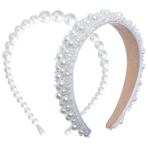 Lowats Perlen Haarreif 2 Stück Weiße Perlen Haarreifen Braut Perlen Stirnbänder Weißer Bride Haarreif Braut Headband Party Hochzeit Haarschmuck Haarreifen Weiße Perlen Stirnbänder Haarschmuck Damen Lowats Perlen Haarreif 2 Stück Weiße Perlen Haarreifen Braut Perlen Stirnbänder Weißer Bride Haarreif Braut Headband Party Hochzeit Haarschmuck Haarreifen Weiße Perlen Stirnbänder Haarschmuck Damen von Lowats