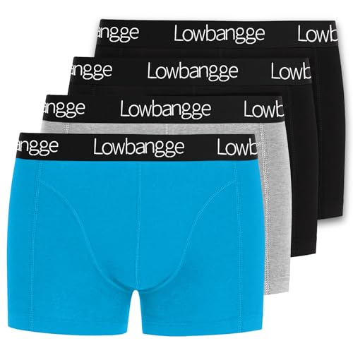 Lowbangge Boxer Shorts Men's Underwear, Boxershorts Herren Baumwolle, Komfortabler Schnitt mit hochwertiger Verarbeitung, Pack of 4 von Lowbangge