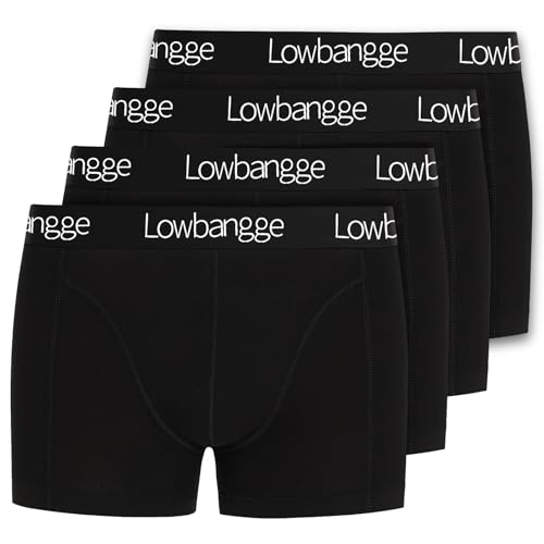 Lowbangge Boxer Shorts Men's Underwear, Boxershorts Herren Baumwolle, Komfortabler Schnitt mit hochwertiger Verarbeitung, Pack of 4 von Lowbangge