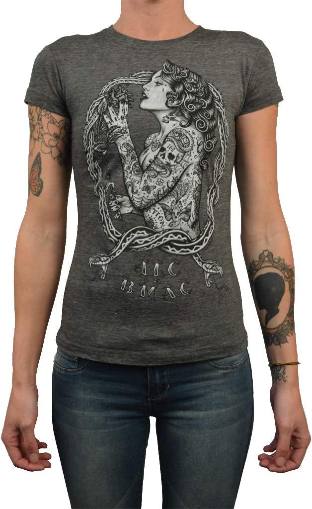 Eve Mädchen Grafik-T-Shirt | Mädchen-Power-T-Shirt Frauen Tshirt Tattoo Kunst T-Shirt Grafik T-Shirts Tolles Geschenk Für von LowbrowArtCompany