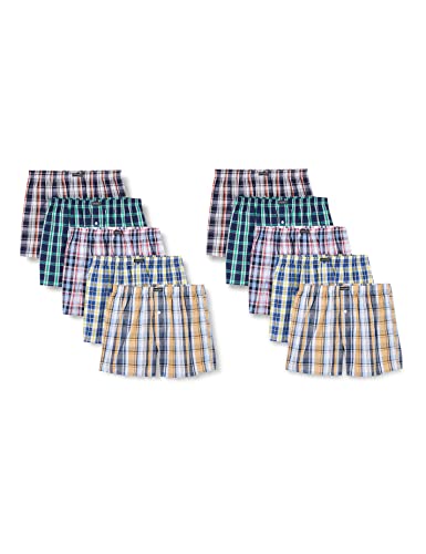 Lower East Herren LE150 Boxershorts, Große Karos (10er Pack), S von Lower East