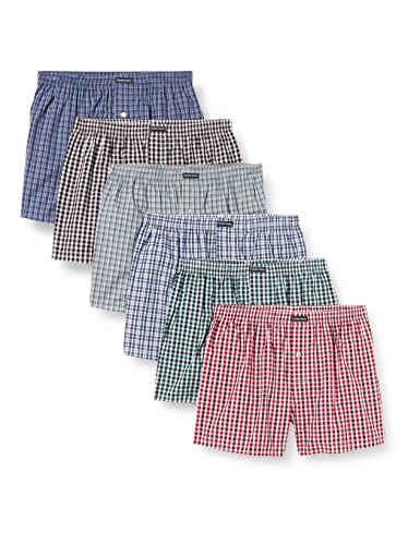 Lower East Herren LE150 Boxershorts, Mehrfarbig (6er Pack), 3XL von Lower East